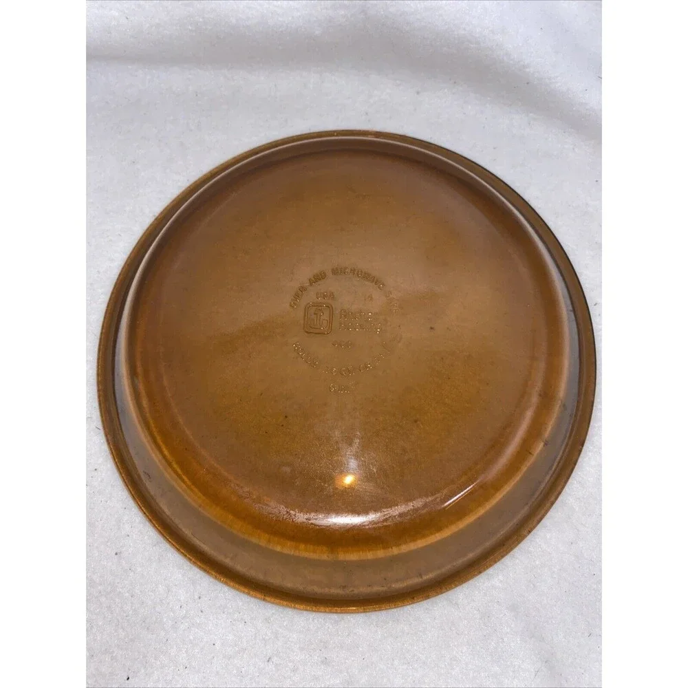 Anchor Hocking Amber Glass Pie Plate 9